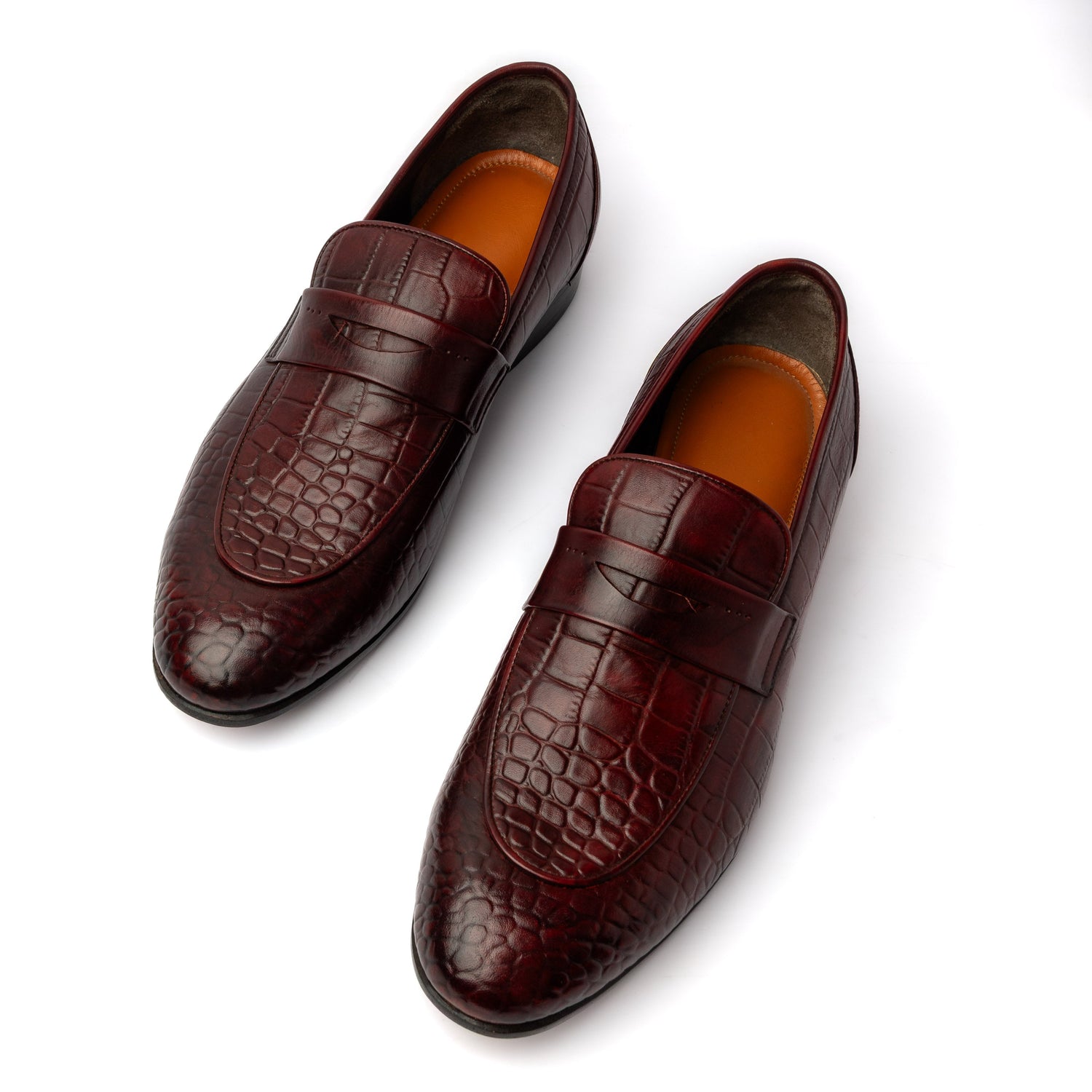 Cuero Luke Croco Loafers