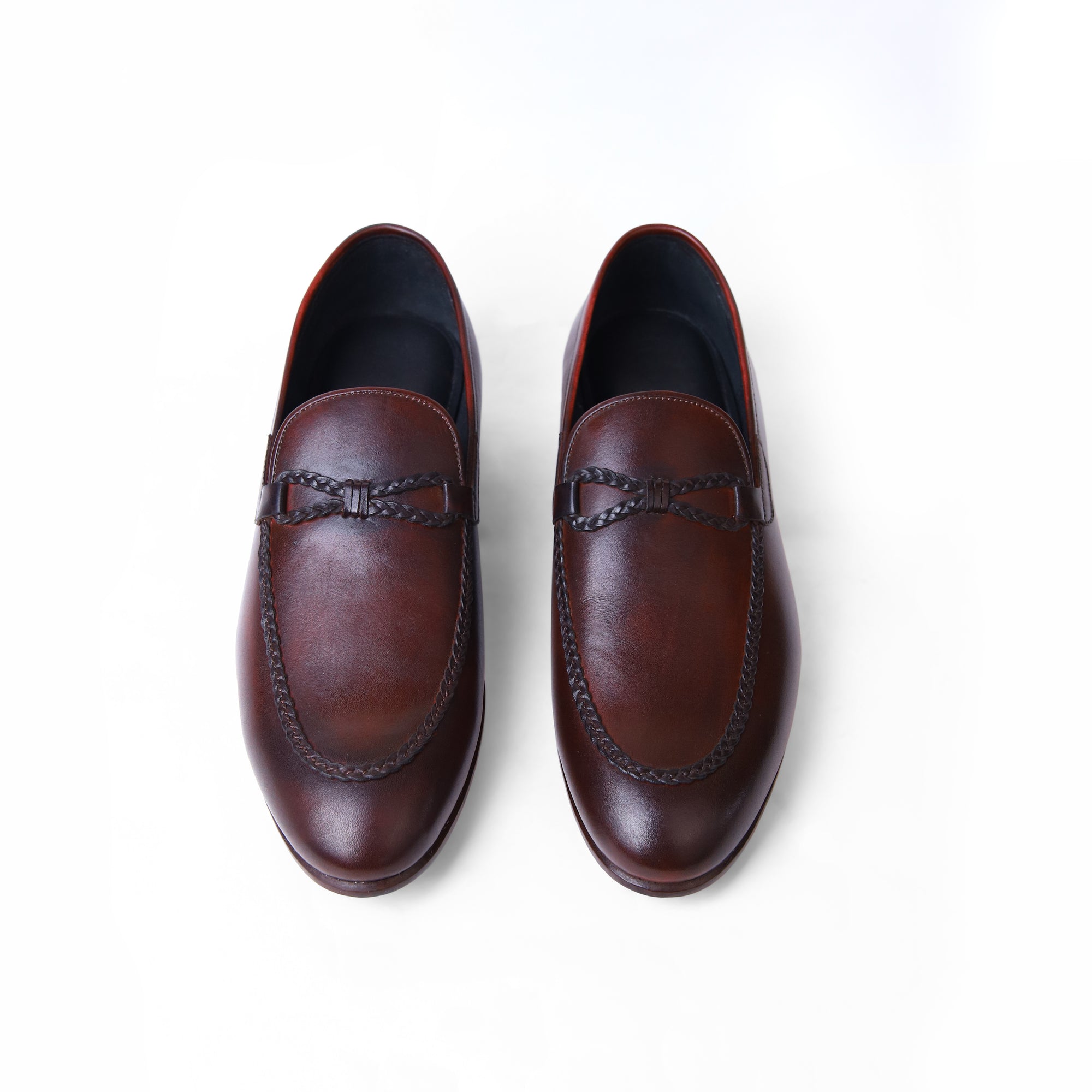 Cuero Obsidian Jack-Braided Loafers