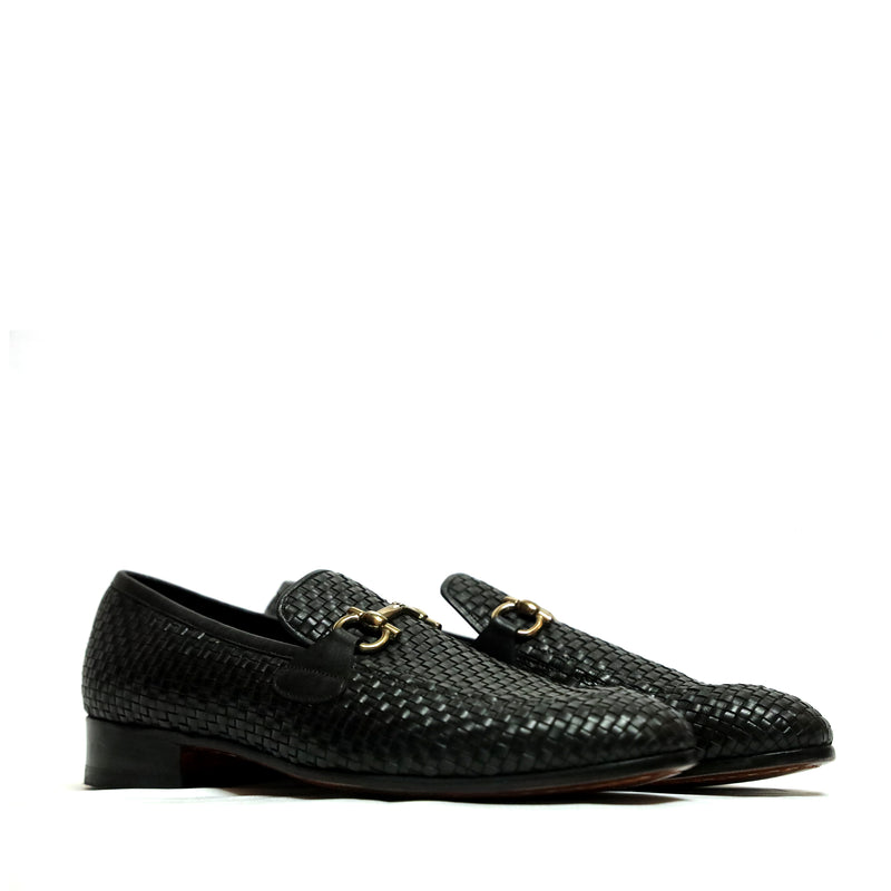 Cuero Ascent Hudson Weaved Loafers Black