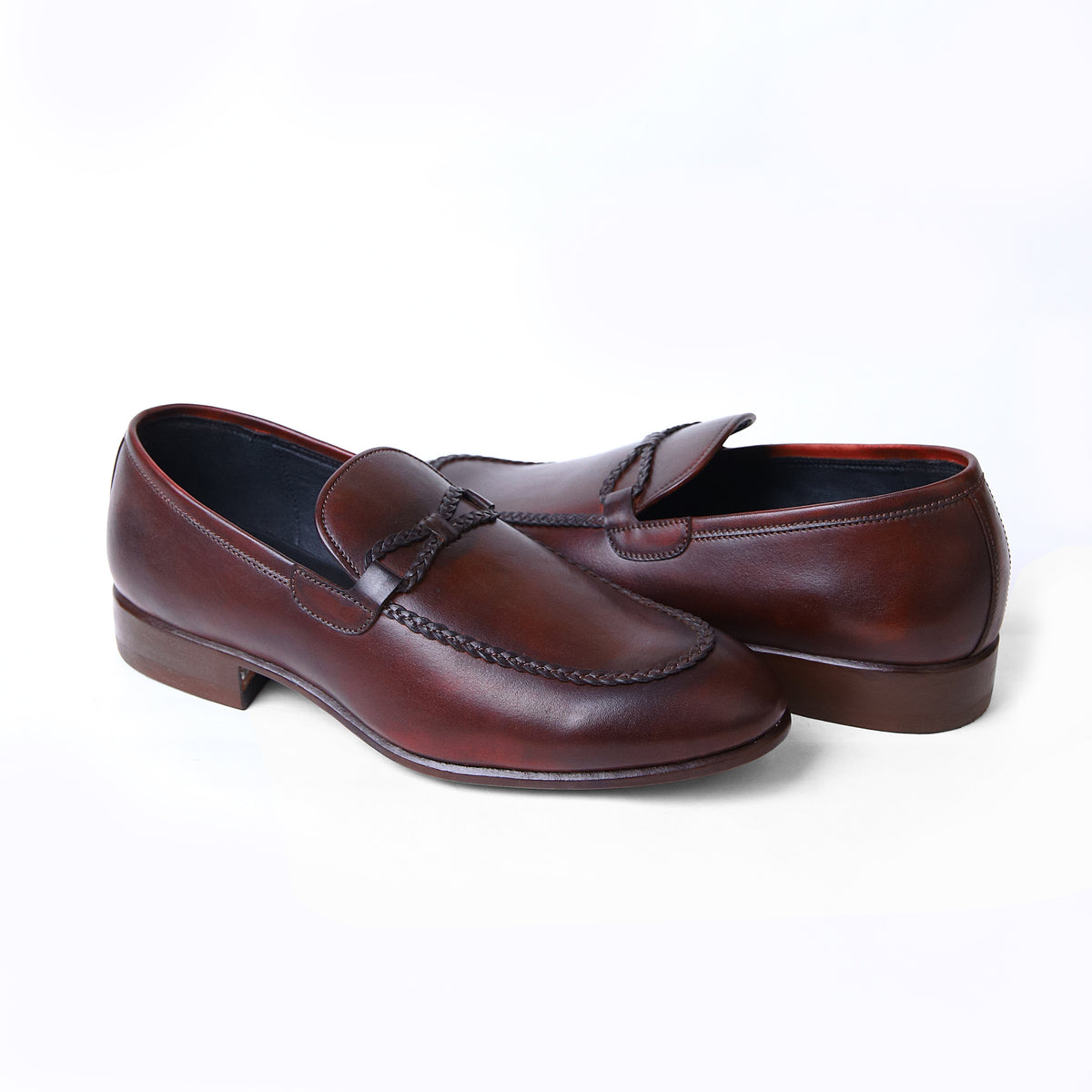 Cuero Obsidian Jack-Braided Loafers