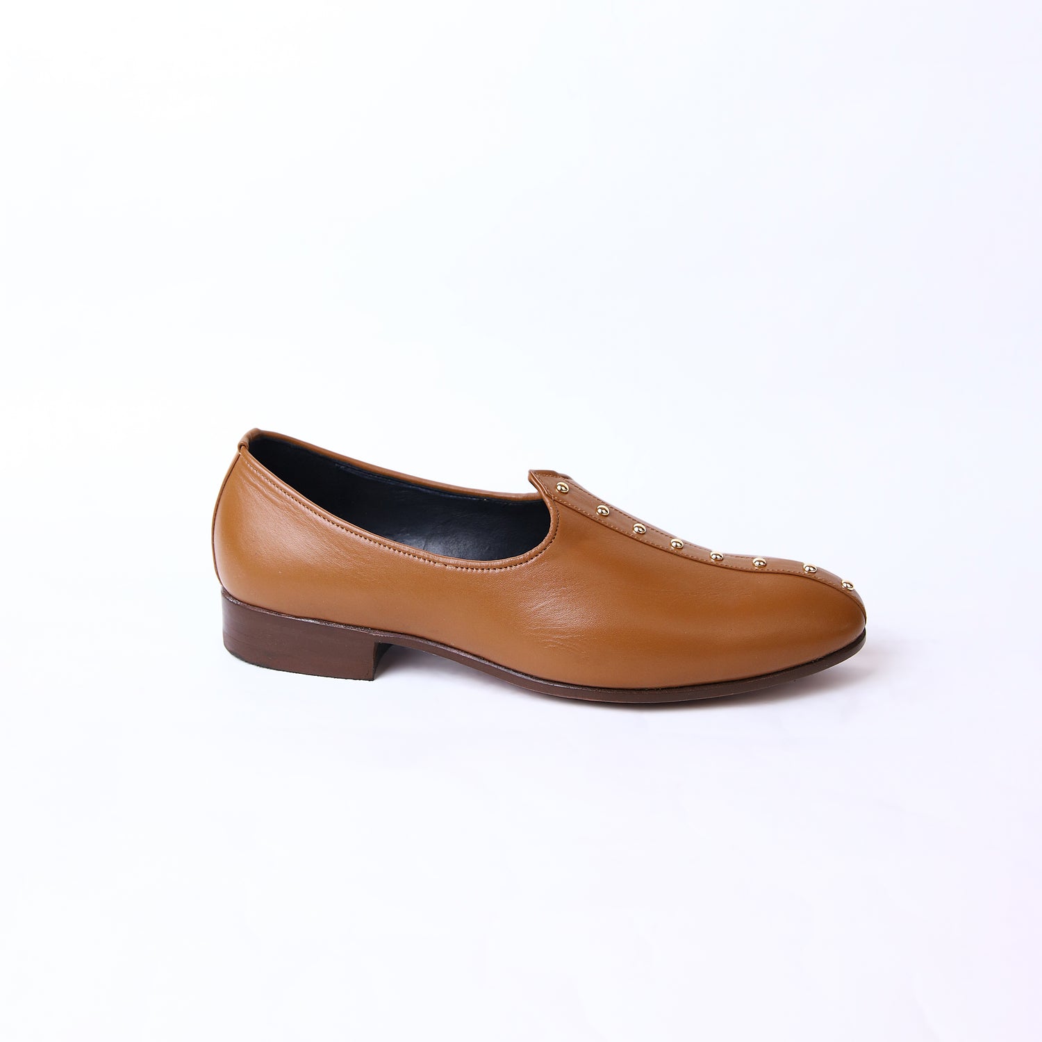 Cuero Obsidian Rajput Mojaris